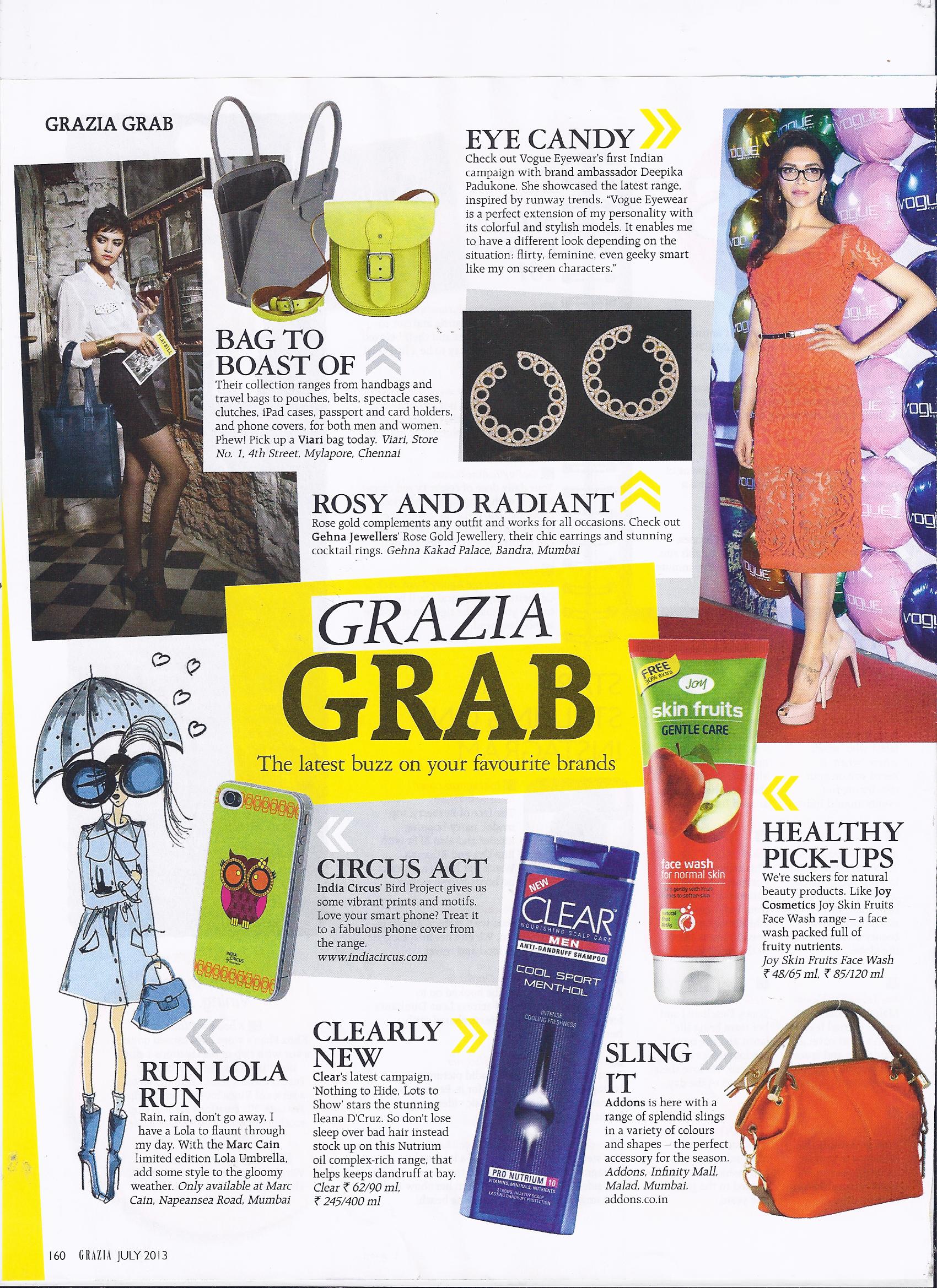 India Circus featured in Grazia magazine