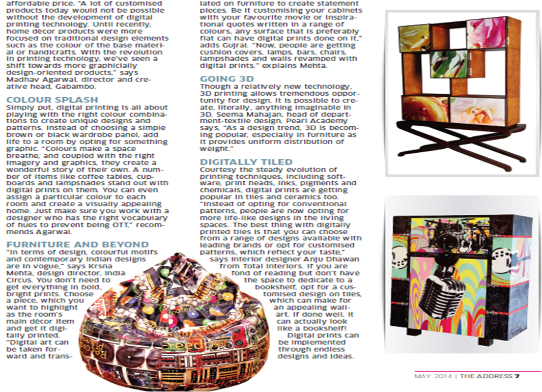 Krsna Mehta - Furniture and Beyond in The Address
