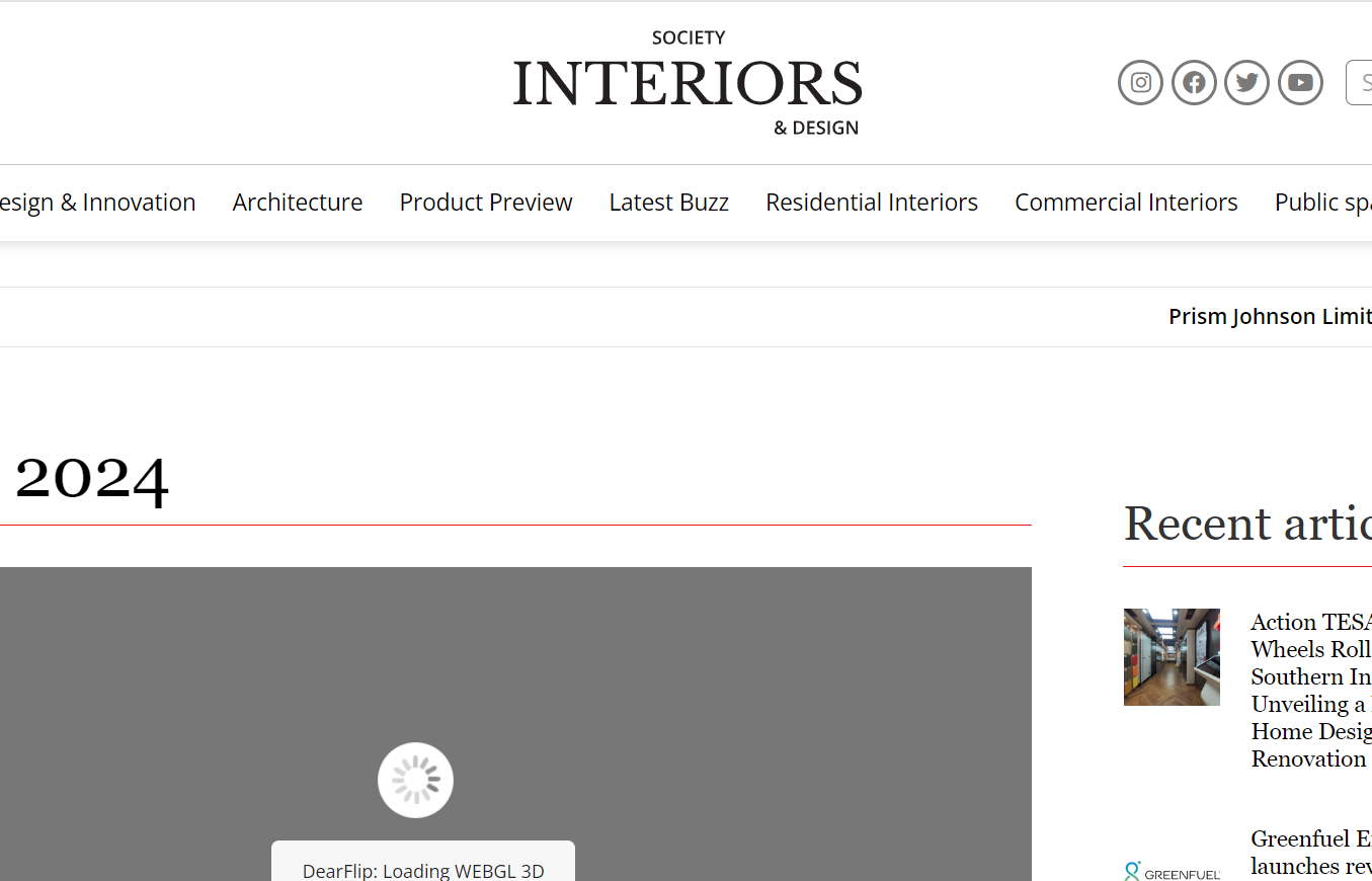 Publication : Society Interiors and Design March 2024