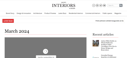 Publication : Society Interiors and Design March 2024